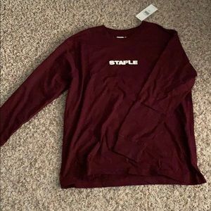 Staple maroon long sleeve
